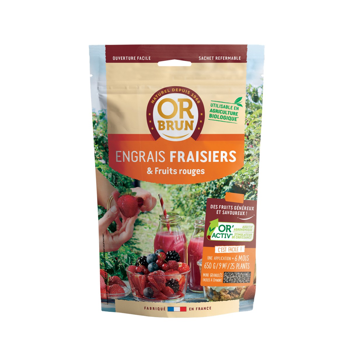 Engrais fraisiers et petits fruits - algoflash naturasol - longue durée